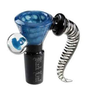 Black Leaf Glaskopf Punkte petrolblau NS14