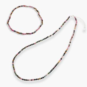 Turmalin Mix Schmuckset facettiert