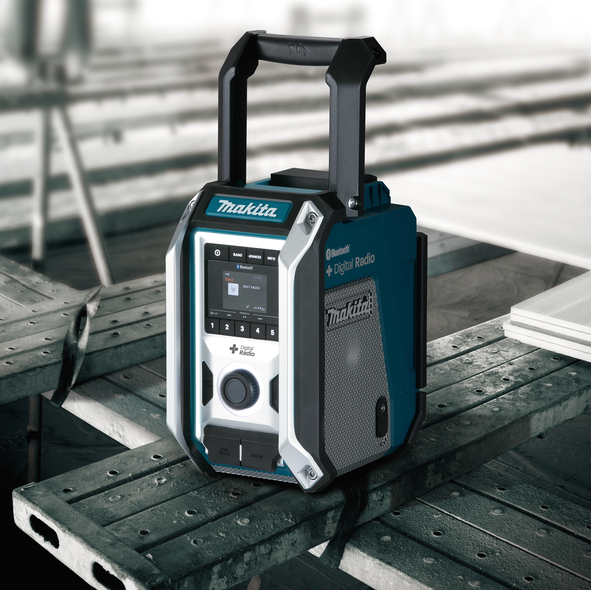 Makita Akku-Baustellenradio DMR115 DAB DAB+ Bluetooth mit Netzteil – Bild 5