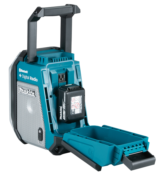 Makita Akku-Baustellenradio DMR115 DAB DAB+ Bluetooth mit Netzteil – Bild 4