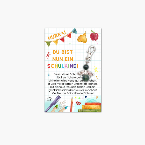 Moosachat Schutzengel Anhänger – für die erste Schulstufe