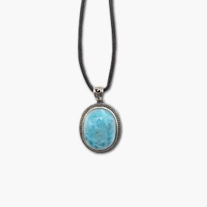 Larimar Anhänger aus 925 Sterling Silber Einzelstück