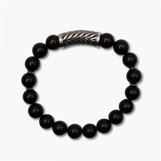 Männerarmband aus Turmalin schwarz