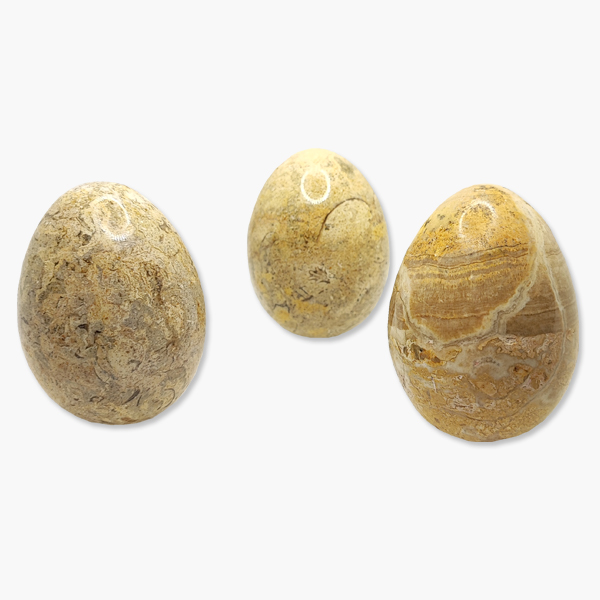 Marmor Ei Fossilienmarmor groß – Bild 2