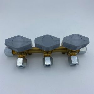 Gok-Verteilerblock Absperhahn 3er PS5bar RVS8 8mm 0375100