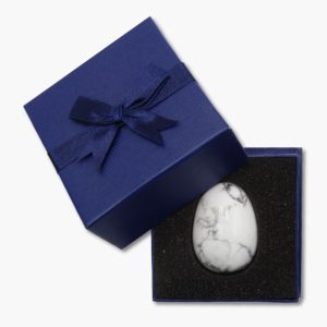 Geschenkbox für Edelstein-Ei blau