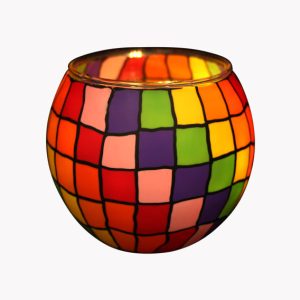 Windlicht „Mosaik“ bunt