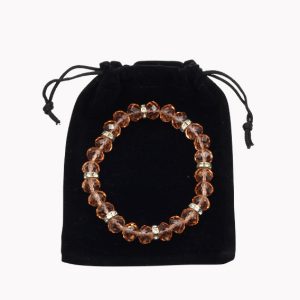 Kristallglas Armband facettiert apricot