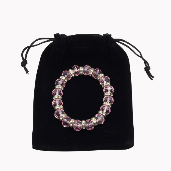 Kristallglas Kinderarmband facettiert rosa – Bild 2