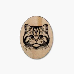 Katzenmagnet aus Holz „Munchkin 2“