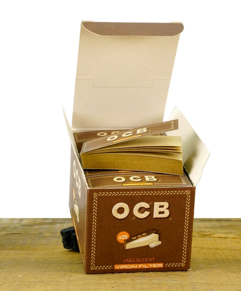 OCB Virgin Filter Tips ungebleicht 25er Pack – Bild 2