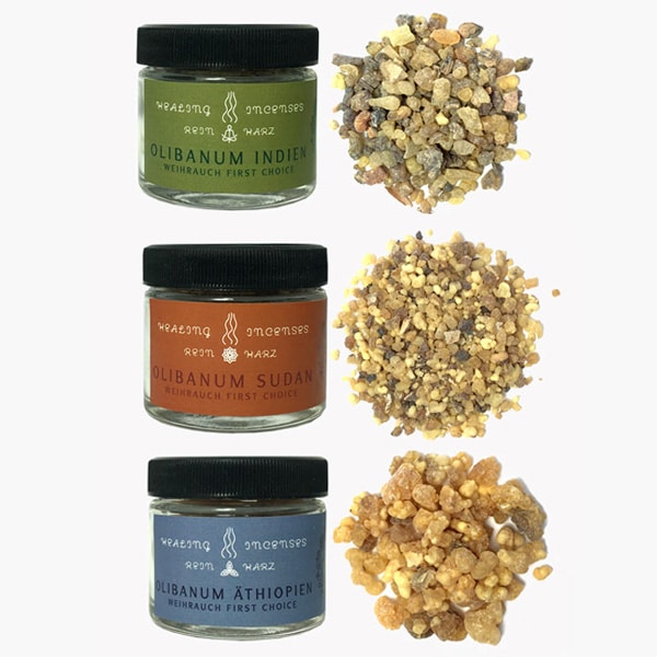 Räucherharze 3er Set Weihrauch Indien + Sudan + Äthiopien