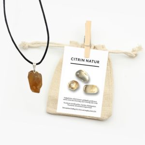 Citrin natur roh Anhänger klein