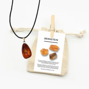 Anhänger Bernstein Tropfen klein mit Öse