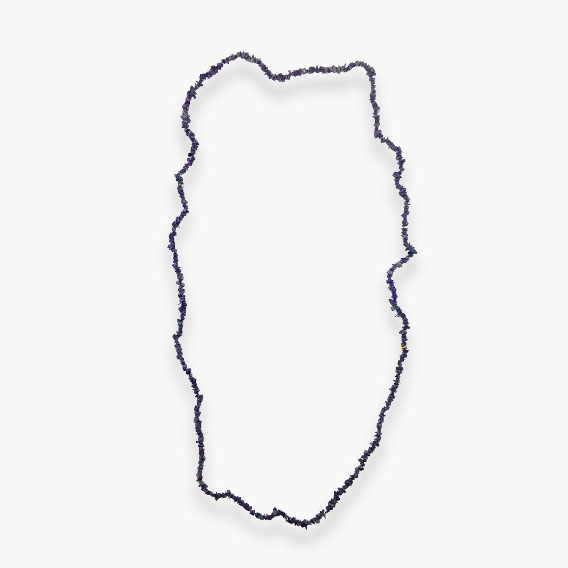 Splitterkette Goldfluss blau (80cm lang)