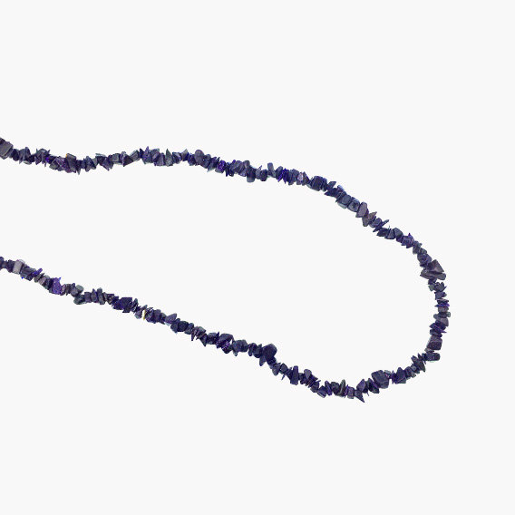 Splitterkette Goldfluss blau (80cm lang) – Bild 3