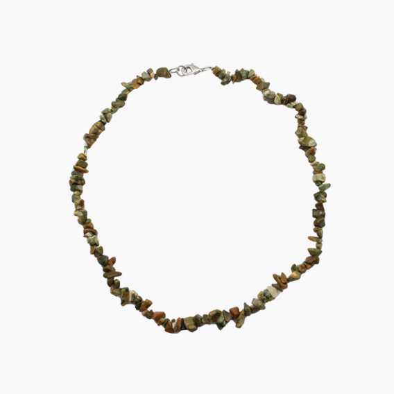 Splitterkette Rhyolith mit Verschluss (45cm lang)