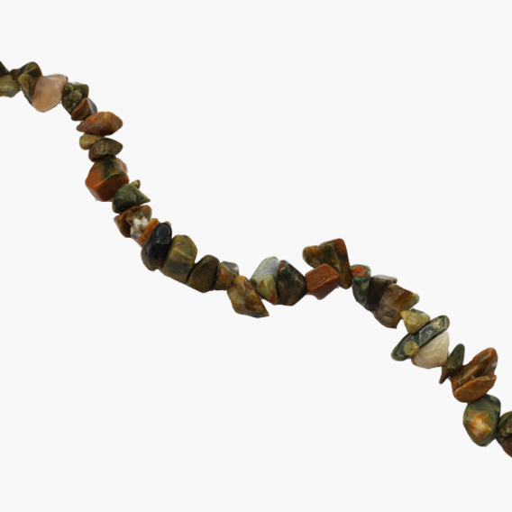 Splitterkette Rhyolith mit Verschluss (45cm lang) – Bild 2