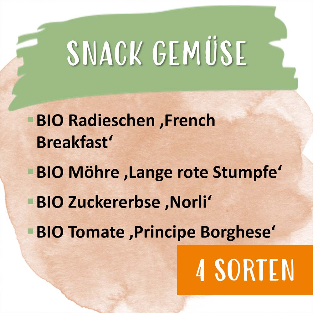 BIO Saatgut 4er Set “Snack Gemüse”, meine ernte – Bild 6