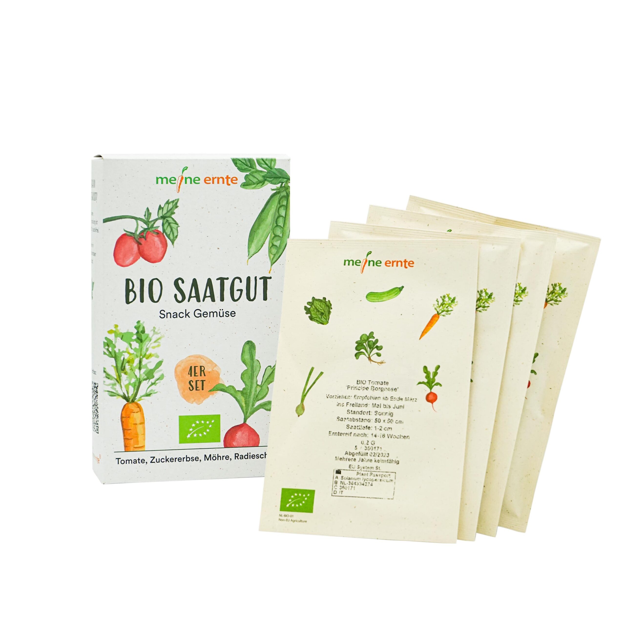 BIO Saatgut 4er Set “Snack Gemüse”, meine ernte – Bild 3