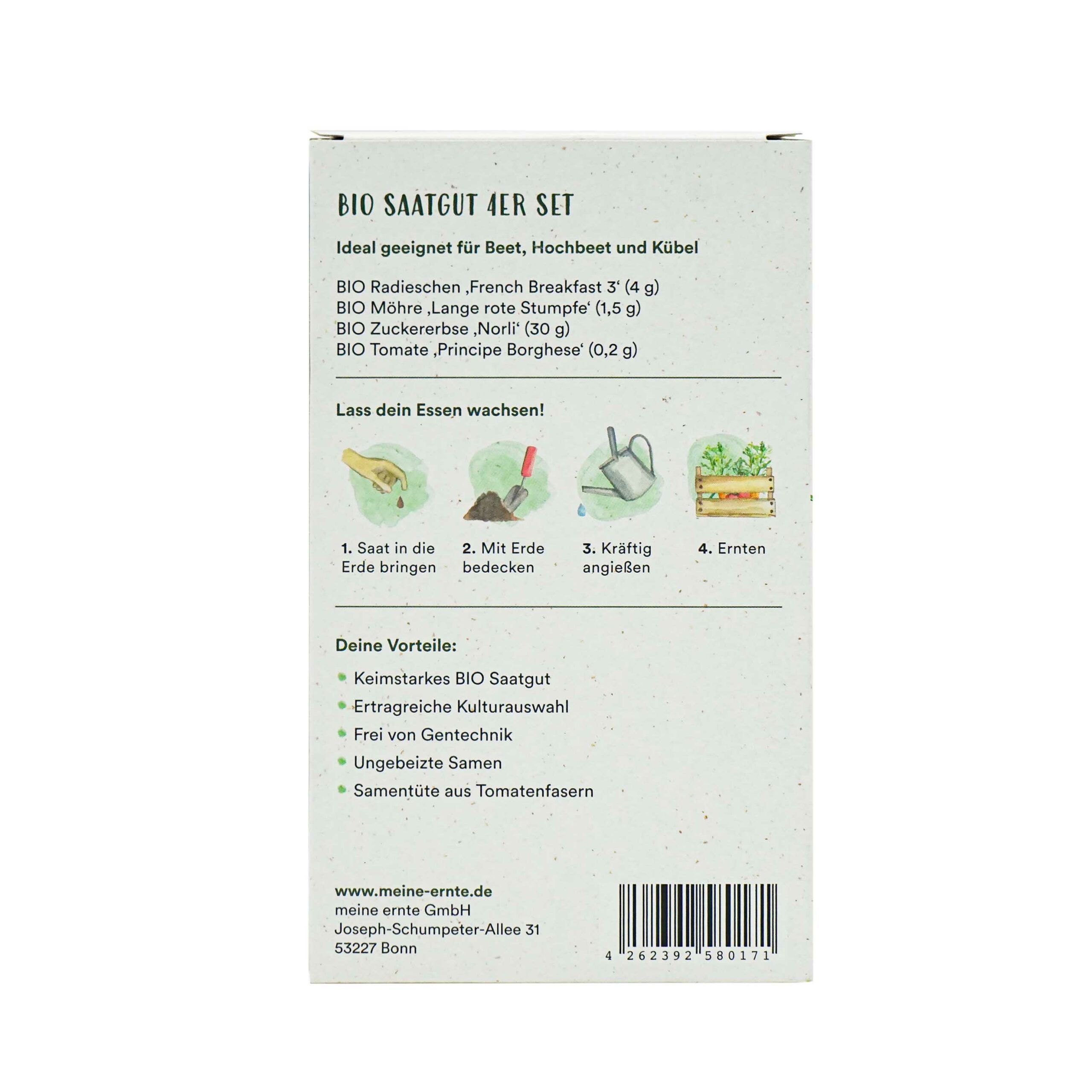 BIO Saatgut 4er Set “Snack Gemüse”, meine ernte – Bild 7