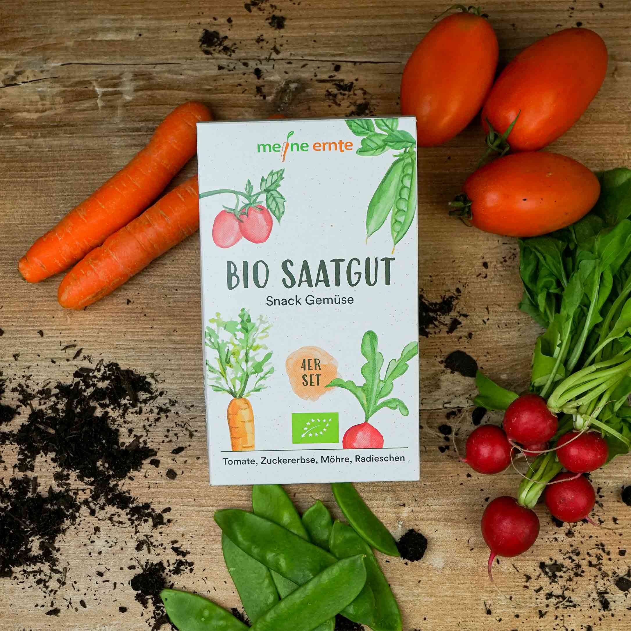 BIO Saatgut 4er Set “Snack Gemüse”, meine ernte – Bild 5