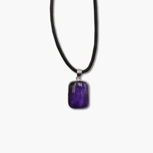 Sugilith Anhänger gefasst mit 925 Silber Öse (A-Qualität)