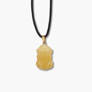 Anhänger Frosch aus Orangencalzit