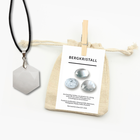 Feenstein Anhänger Bergkristall – Bild 2