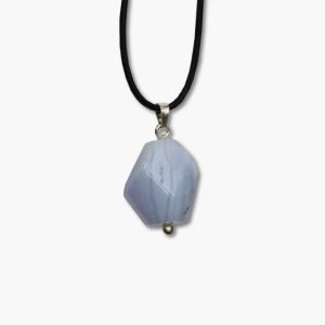 Chalcedon blau Facetten Anhänger