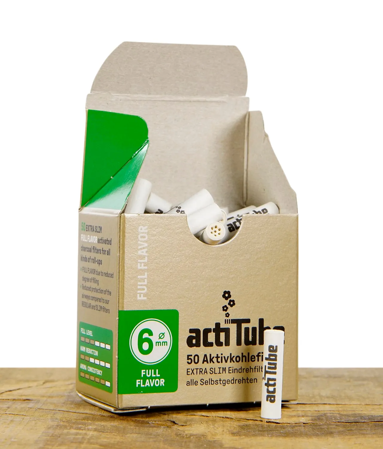 actiTube Aktivkohlefilter Extra Slim 50er Pack Ø6mm
