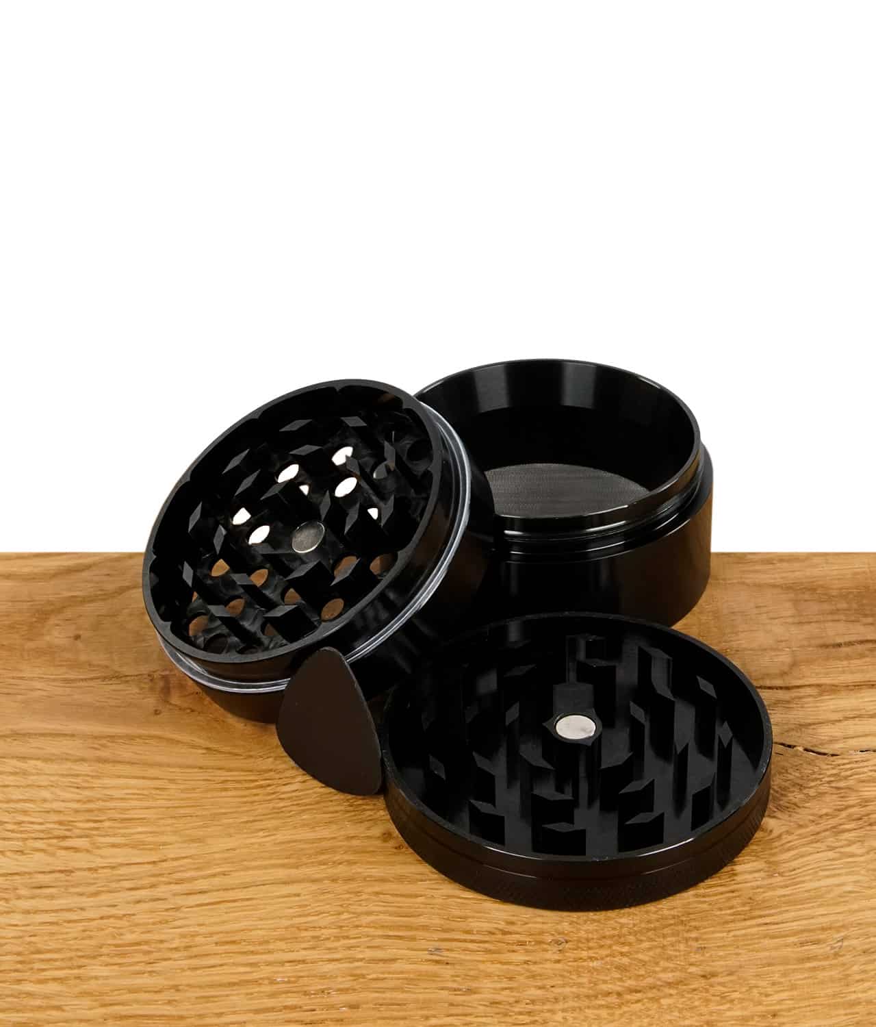 Black Leaf Aluminium Grinder schwarz 4-tlg. Ø75mm – Bild 2