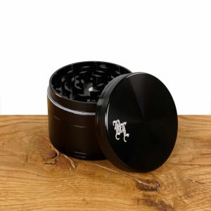 Black Leaf Aluminium Grinder schwarz 4-tlg. Ø75mm