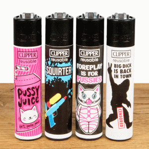 Clipper Feuerzeug Porn Slogan #4