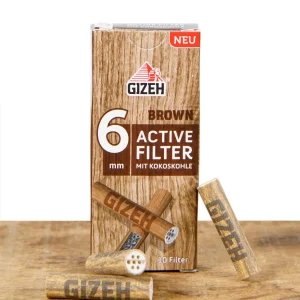 GIZEH Brown Active Filter Ø6mm 10er Pack