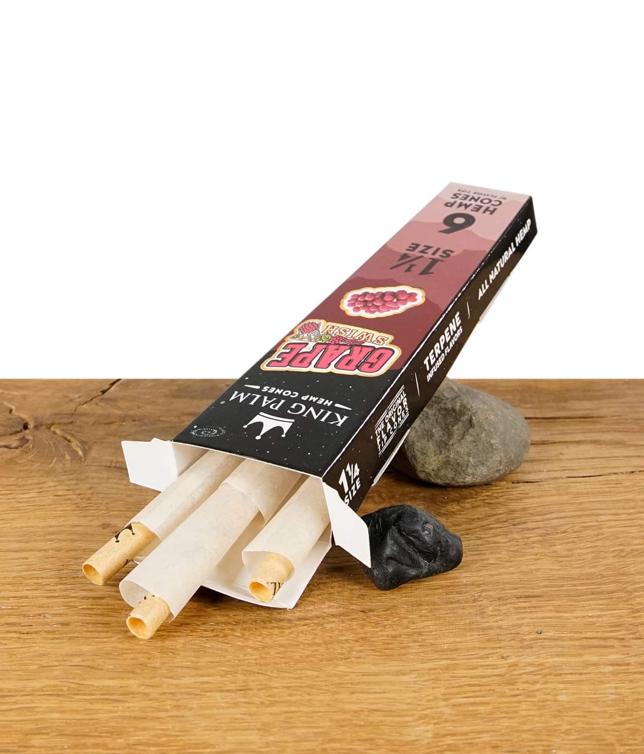 King Palm Cones Grape Swish 1 1/4 Size 6er Pack – Bild 2