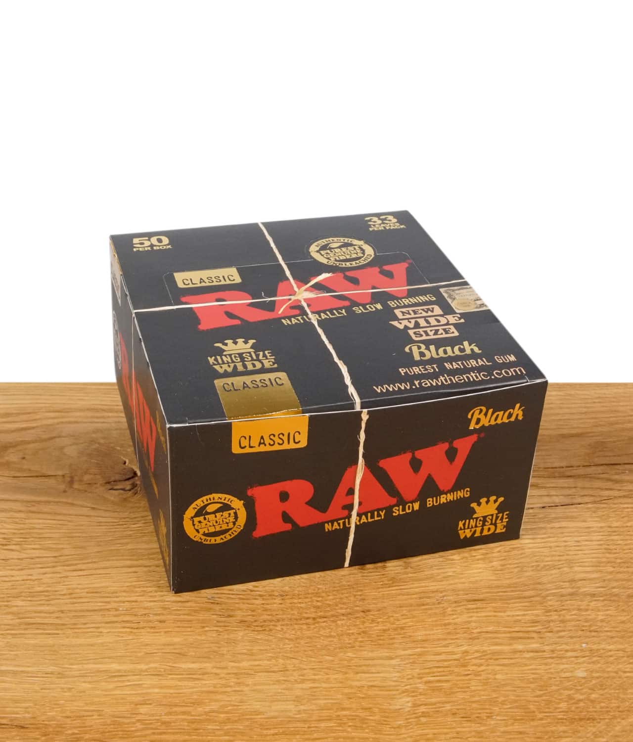 RAW Black Rolling Papers King Size Wide 50er Box – Bild 2