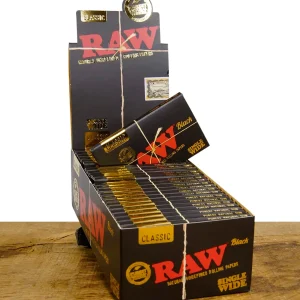 RAW Black Papers Single Wide Double Window 25er Box