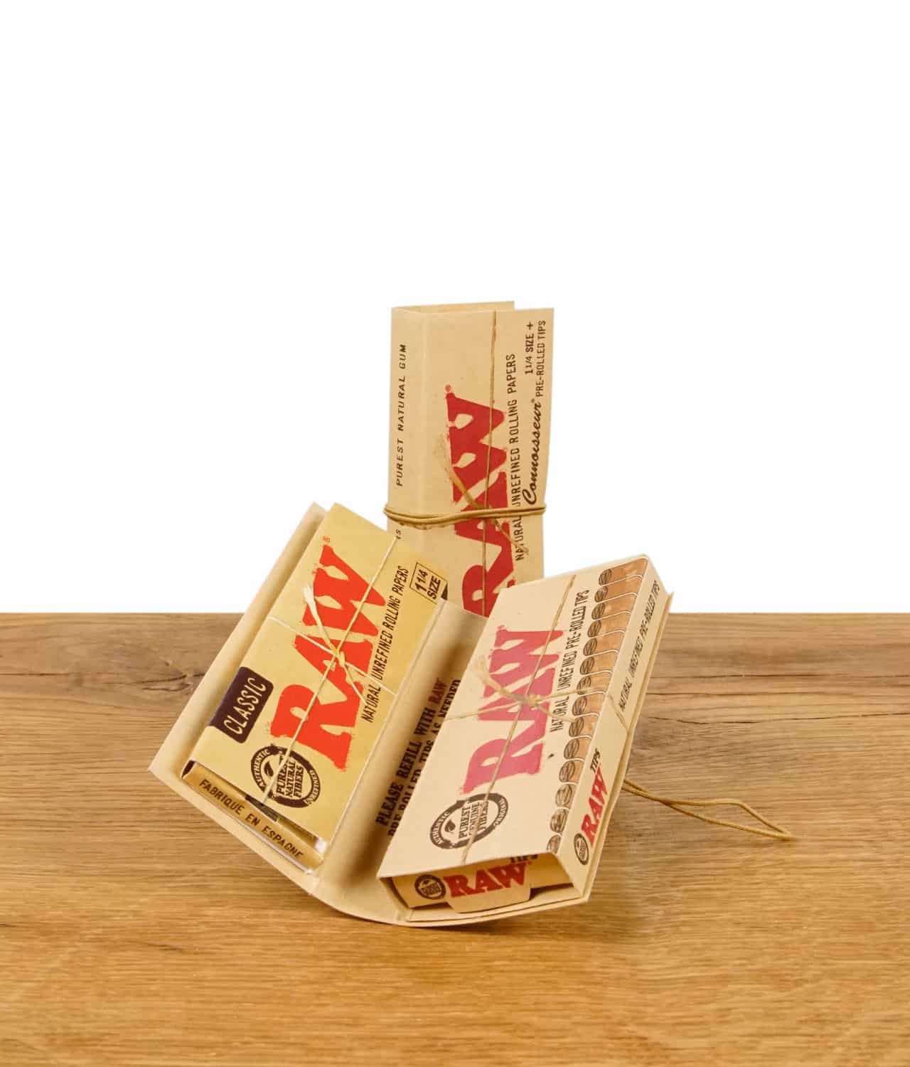 RAW Connoisseur Papers 1 1/4 Size mit Tips vorgerollt – Bild 3