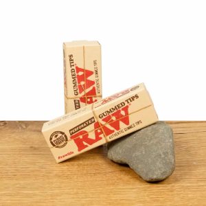 RAW Filter Tips mit Klebeseite Perforiert Gummed Tips