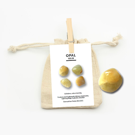 Opal gelb Trommelstein